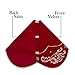 48 inch Luxury Red Gold Christmas Tree Skirt Decorations with Baroque Patterns, Themed with Christmas Ornaments (Not Included)