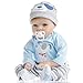 SanyDoll Reborn Baby Doll Soft Silicone 22inch 55cm Magnetic Lovely Lifelike Cute Lovely Baby cute doll birthday gift
