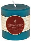 Honey Candles Pure Beeswax 3'' Pillar - Glacier Teal, 1 EA