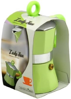 Imperial Inox: "Lady Sun" Espresso Coffee Maker 3-Cups GREEN [ Italian Import ]