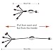 (2 Pack) Multi Charging Cable, KINGBACK Retracrable 4 in 1 Multiple USB Cable Adapter Connector with Type C/Micro USB Port for Cell Phones Tablets and More (Charging Only)