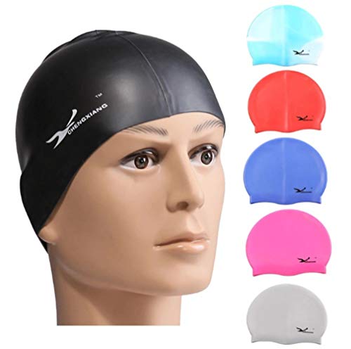 TMROW Swim Cap Solid Silicone 3D Ergonomic Design Comfortable Fit Swim Caps Swimming Cap for Men Women Adults Youths Swim Cap