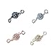 SYGY 4 Pcs Gold tone and Silver Tone, Rose gold, Black Ball magnetic clasps for jewelry