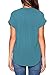 LILBETTER Womens Casual Chiffon Ladies V-Neck Short Sleeve Blouse Tops(Blue,X-Large)