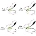 QualyQualy Glow Fishing Jigs with Spoons Spinner Willow Blades 3.5g/0.12oz 7g/0.24oz 10g/0.35oz 14g/0.49oz Glow Lead Fish Jig Heads Fishing Hooks Saltwater Freshwater 10Pcs