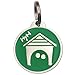 PetDwelling Advanced Green Home QR Code Pet ID Tag Links to Online Profile/Emergency Contact/Medical Info/Google Map Location Stamp