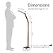 Finether LED Floor Lamp Dimmable and Color Adjustable 3000K - 6000K, 8W Touch Standing Light for Reading Living Room Bedroom Office,Bronze