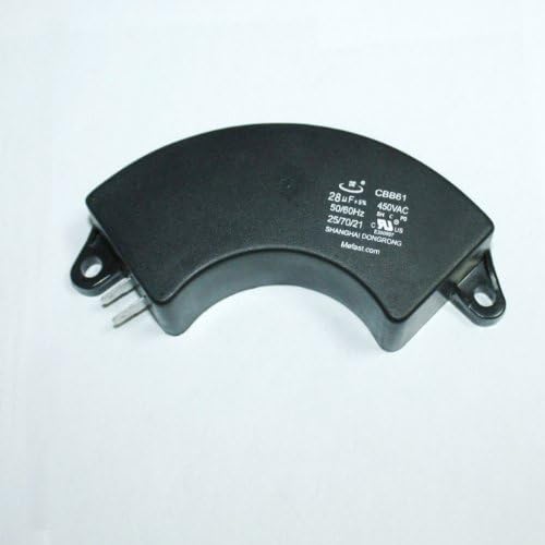 JXPARTS Dongrong Brand 28uF Generator Capacitor Generator AVR Cbb61 28 Uf 50 60hz 450v Ac Half Moon Pin Style
