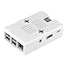 KuGi Raspberry Pi 3 Model B case PC Protective Case with 2x Heatsinks for Raspberry Pi 3 Model B+ ,Raspberry Pi 3 Model B, Pi 2 Model B & Pi Model B+ (White)