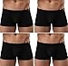 Winday Men Briefs Breathable Ice Silk Boxer Bikinis and Briefs 4-pack XL/US L Black