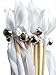 50PCS Ribbon Wands with Triple Ribbon and Silver Bell Party Wand Party Favors Streamers Ribbon Sticks Magic Fairy Wands for Wedding Decors