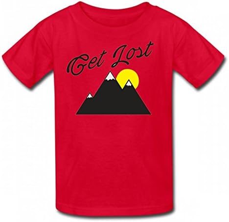 PUDNTSD Get Lost Fashion Tshirt Cotton T-Shirts Boy Girl Tee Red