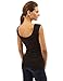 PattyBoutik Women Scoop Neck Ruched Tank Top (Black Medium)
