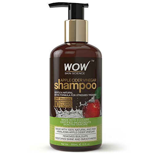 WOW Apple Cider Vinegar Shampoo - Clarifying Daily Detox Removes Buildup - Infused with Natural Apple Cider Vinegar - Almond and Argan Oils - Sulfate and Paraben free-10 Fl Oz