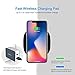 LONTEMS Fast Wireless Charger, LTS Future, Qi Wireless Charging Pad for S6Edge+, S7, S7Edge, S8, S8Plus, Note7, Note8, iPhone 8 8plus X 10 and All Qi-Enabled Devices (Black)