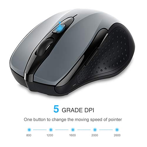 TECKNET-PRO-Mouse-Senza-Fili-2600DPI-Durata-delle-batterie-di-24-Mesi-24G