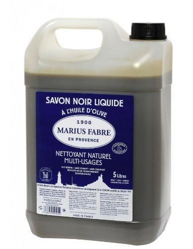 title=Marius Fabre 529 Sapone Liquido, Tanica, Nero, 5 L