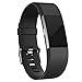 iGK Replacement Bands Compatible For Fitbit Charge 2, Adjustable Replacement Bands with Metal Clasp Classic Edition Black Large