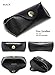 Boleke Unisex Handmade Genuine Leather Eyeglass Case Vintage Sunglasses Eyewear Protective Holder(Bronze Magnetic Snap)black