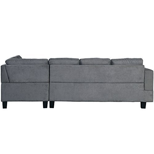 Merax Sectional Sofa with Chaise and Ottoman 3Piece Sofa for Living