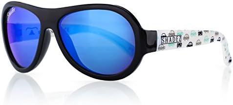 SHADEZ Kids Flex Frame Designer Aviator Sunglasses -Cars, Black, 7-15 Years - 100% UV Protection for Baby, Children and Teens