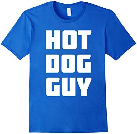 Men's Hot Dog Guy | Funny Novelty Foodie T-Shirt Large Royal Blue