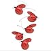 Ladybug Mobile Red Black Shimmer Nylon Mesh Ladybugs Mobiles Decorations Decorate Baby Nursery Bedroom Girls Room Ceiling Decor Birthday Party Baby Shower Crib Mobile Baby Mobile Hanging Mobile 3D Art