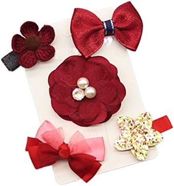 Hair Accessories Alligator Clips for Baby Girls Toddlers Kids Children Gifts Set Of Kid (Burgundy)