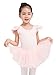 Dancina Girls Leotard Dress Ruffle Sleeve Full Front Cotton Lining 5 Ballet Pink