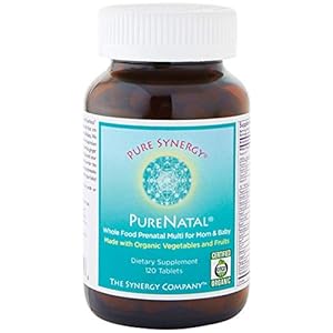 Pure Synergy PureNatal Prenatal 120 Vegetable Tablets – Whole Food Multi for Mother & Baby – Dietary Supplement – Gluten Free – Dairy Free – Additive Free – Non GMO