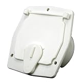 JR Products S-27-10-A White 30 Amp Square Electric Cable Hatch