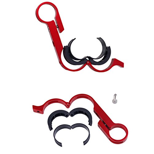 Dartphew Bike Accessories,Outdoor Durable Solid Lightweight Bike Flashlight Holder Handle Bar Bicycle Accessories Extender Mount Bracket For Outdoor Hiking Camping Hunting Fishing (Red)
