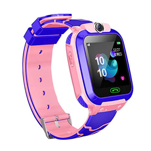 Aobiny Smart Watch for Kids,Positioning Kids Smart Watch, LPS Tracker Smartwatch Camera Games Flashlight SOS,Kids Waterproof Smart Watch Phone (Pink)