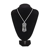 ROOMZOOM 1 Pc Lady Fashionable Feather Tassel Dreamcatcher Pendant Turquoise Necklace