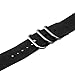 Adebena 22mm 2 Piece PVD Heavy Nato Nylon Watch bands Replacement Watch Strap,3 rings