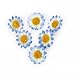 Femitu 100x Artificial Gerbera Daisy Flowers Heads for DIY Wedding Party (Blue)