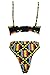 Sisiyer Women's African Geometric Print Cut Out High Waist 2PCS Bikini Swimsuit