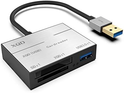 HUZHAO USB Card Reader,XQD Card Adapter ， SD Card Super Speed Reader， Metal Shell Compatible with USB 3.0/2.0