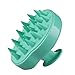 BEAUTLOHAS. Hair Scalp Massager, Shampoo Brush, Scalp Scrubber and Dandruff Brush for Scalp Care Hair Cleaning Shower, Neck and Body Massager, Soft Silicone Comb for Men, Women, Kids & Pets (Green)