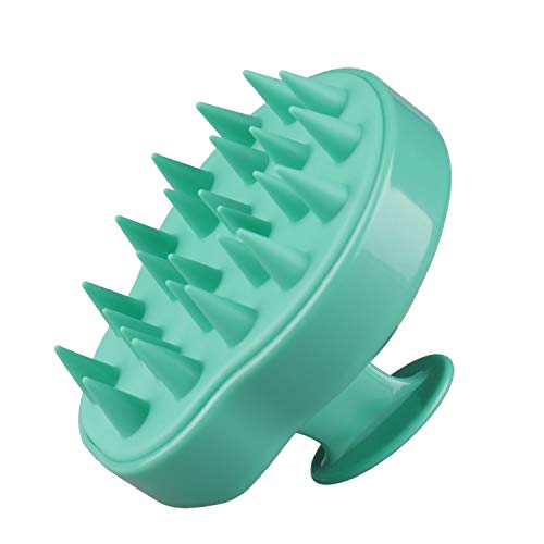 Hair Scalp Massager, BEAUTLOHAS. Shampoo Brush, Scalp Scrubber and Dandruff Brush for Scalp Care Hair Cleaning Shower, Neck and Body Massager, Soft Silicone Comb for Men, Women, Kids and Pets (Green)