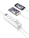 ❤ HITRENDS Power Strip 3 AC Outlets with 3 USB Charging Ports Extension Cord 1250W/10A for iPhone 7 6 6S Plus iPad Samsung HTC LG Tablets Laptop (6ft, White)