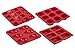 Candy Making & Baking - Nonstick Silicone Bakeware Molds Set - Use for Small Cakes, Madeleines, Cupcakes, Muffins, Chocolates, Candies, Butter, Soap, Candles, and More - Red - Set of 4