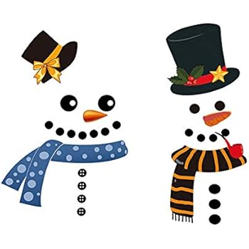Mendom Christmas Decorations Snowman Refrigerator Decals, Large Self-adhensive Stickers for Fridge, Cabinets,Metal Door, Garage, Office Cabinets