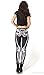 Ensasa Women'S Fashion Digital Print Black White Skeleton Spandex Leggings