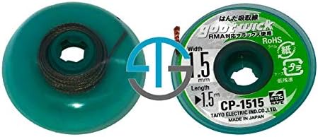 Tecspares For Gootwick Goot Wick 1.5M Width 1.5MM reel Desolder Desoldering Wire Braid