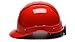 Pyramex Ridgeline Cap Style Hard Hat 4 Point Ratchet Vented Red
