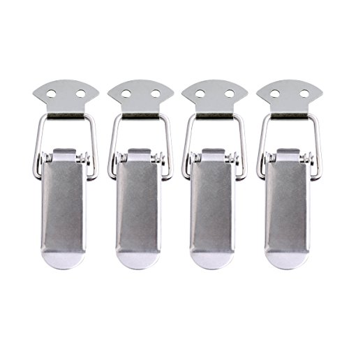 Accessbuy Stainless Steel Spring Loaded Toggle Latch Catch Clamp Clip for Trunk, Case, Box, and Chest with 4 Pack (90mm Overall Length)
