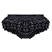 ACSUSS Men's Shiny Satin Frilly Thong Sissy Crossdress Bloomer Ruffled Skirted Panties Type A Black X-Large