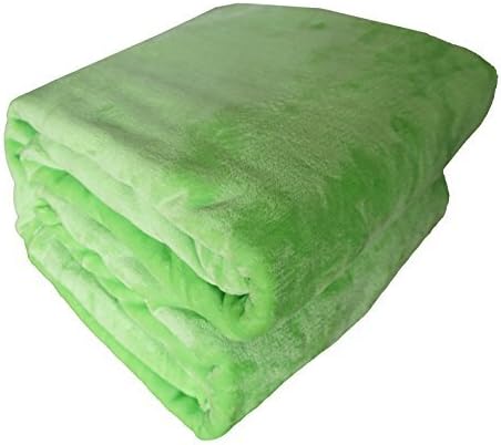 sxbora Soft Warm Flannel Fleece Blanket Lightweight Plush Microfiber Bed Throw (Fresh Green, Twin(60"x80"))