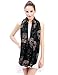 Lina & Lily Sugar Skull Print Women's Infinity Scarf (Black)